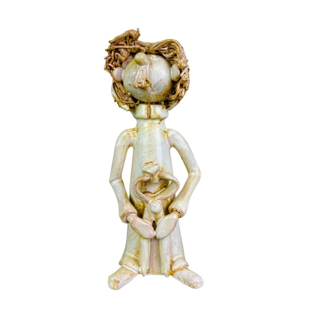 Vintage Dino Bencini Dentist With Tooth Ceramic Sculpture‎ Signed Figurine Italy